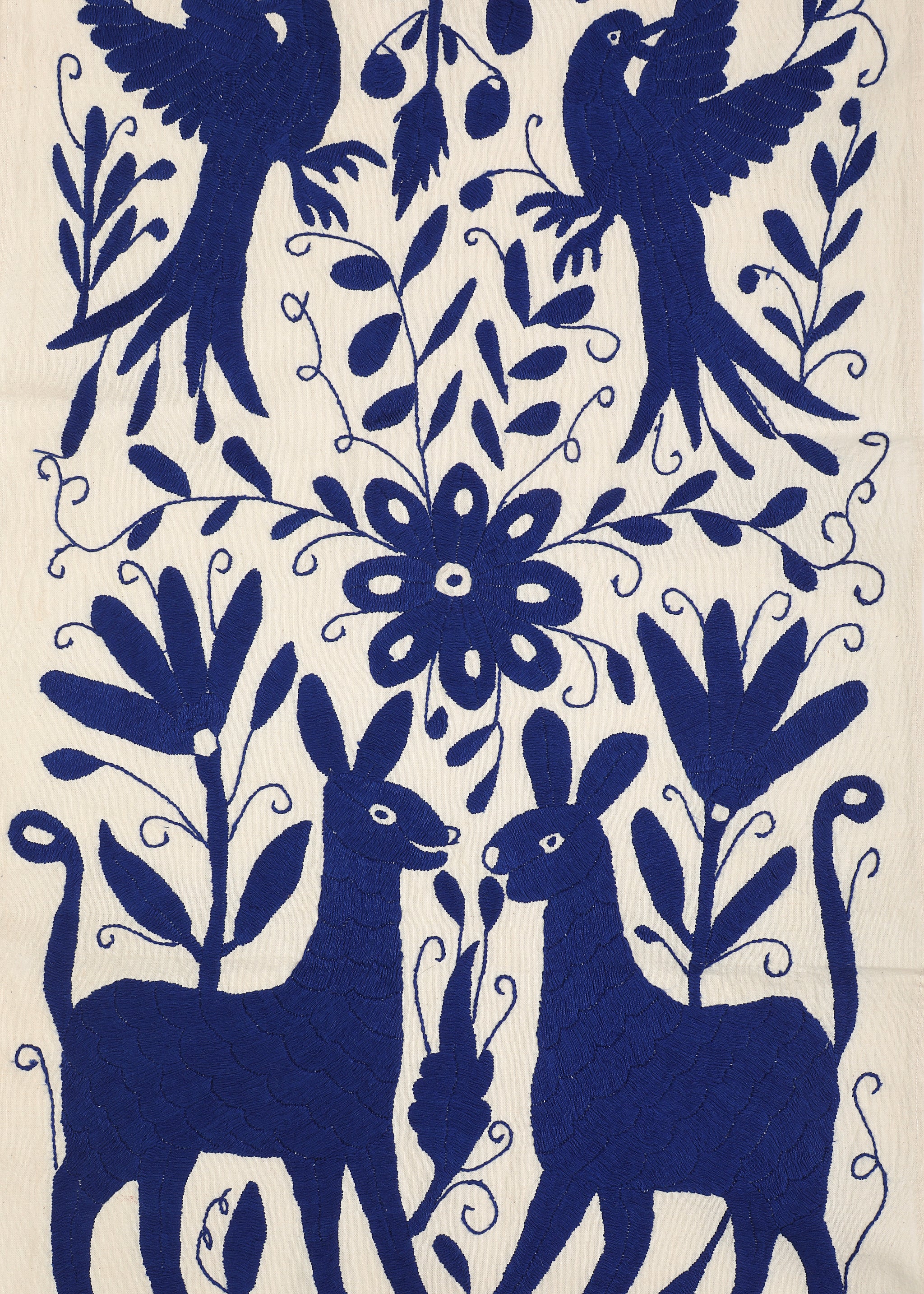 Otomi Embroidered Table Runner - Blue – Larkin Lane