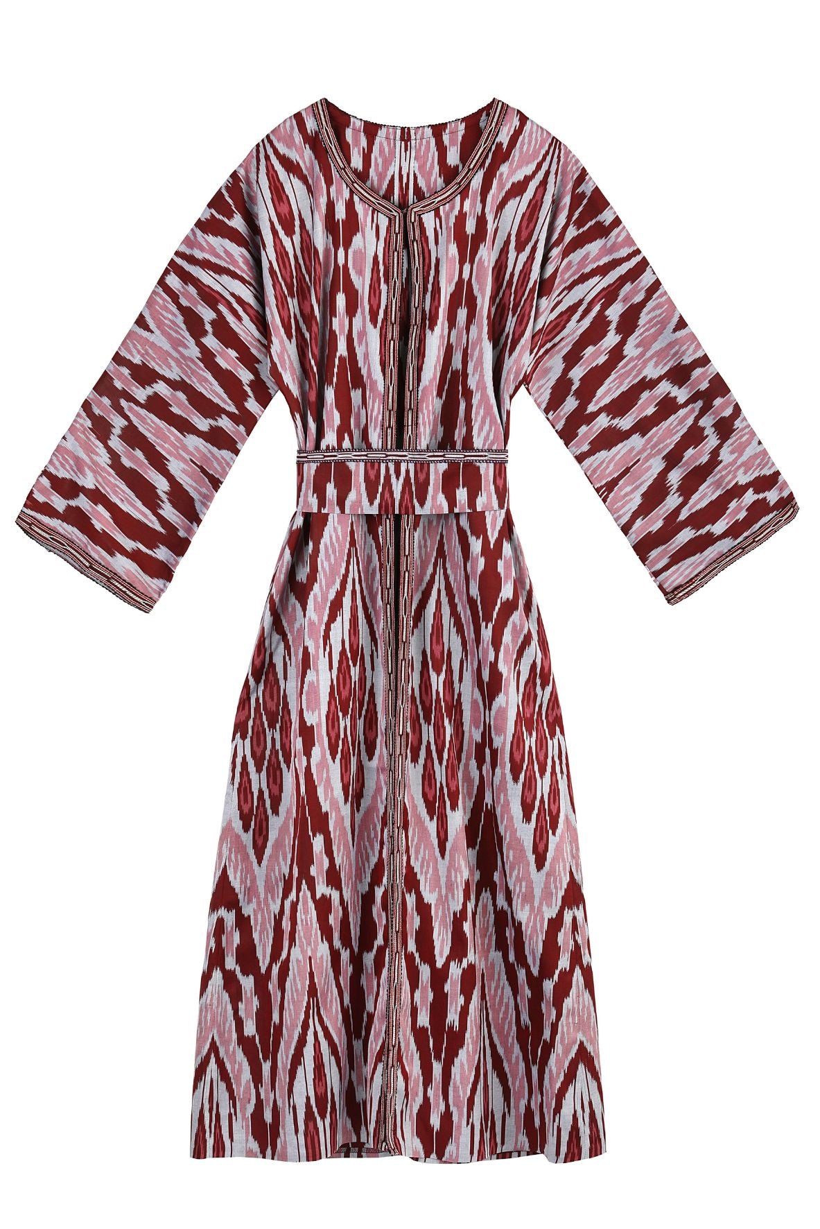 Antibes Silk Ikat Coat - Long