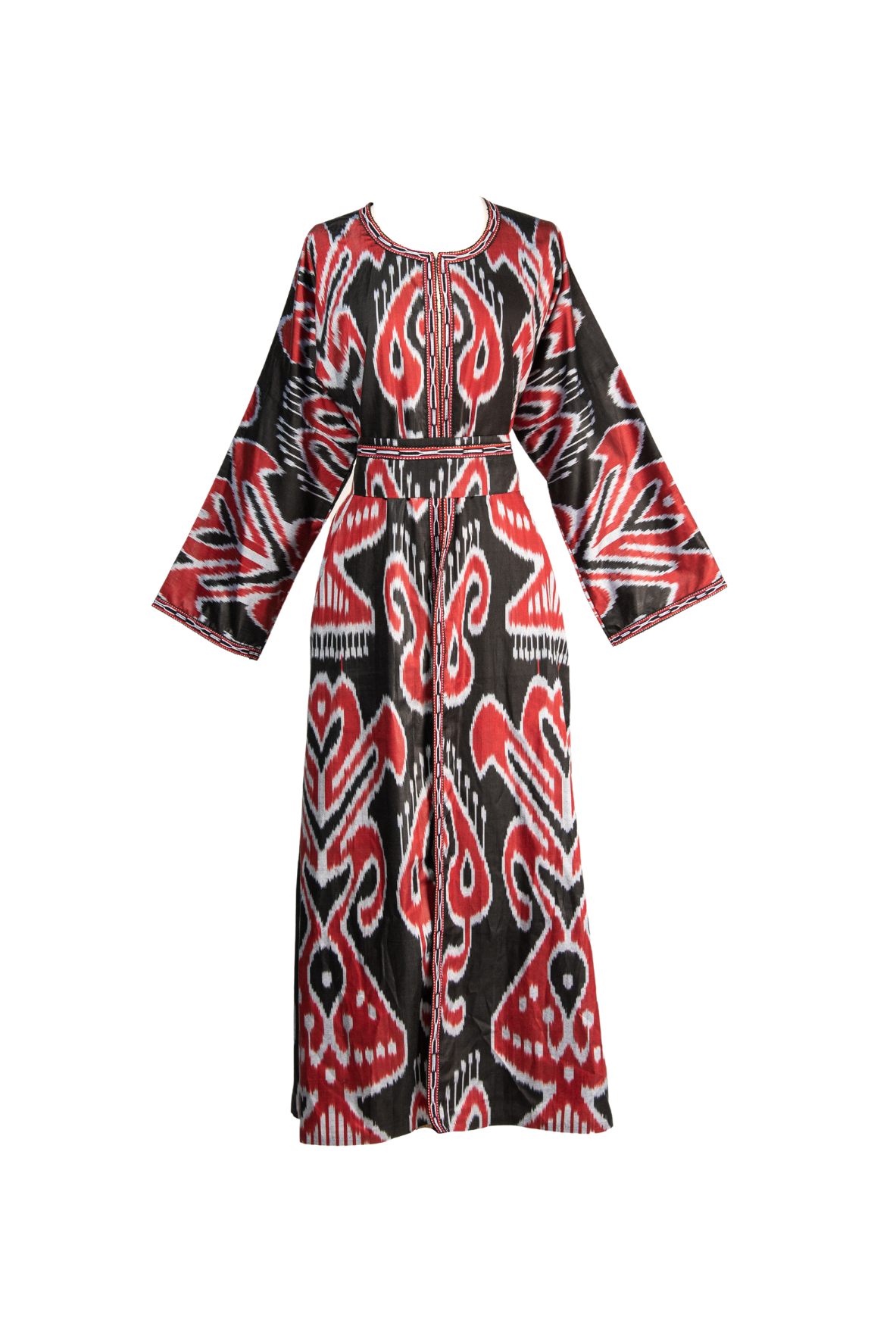 Athens Silk Ikat Coat