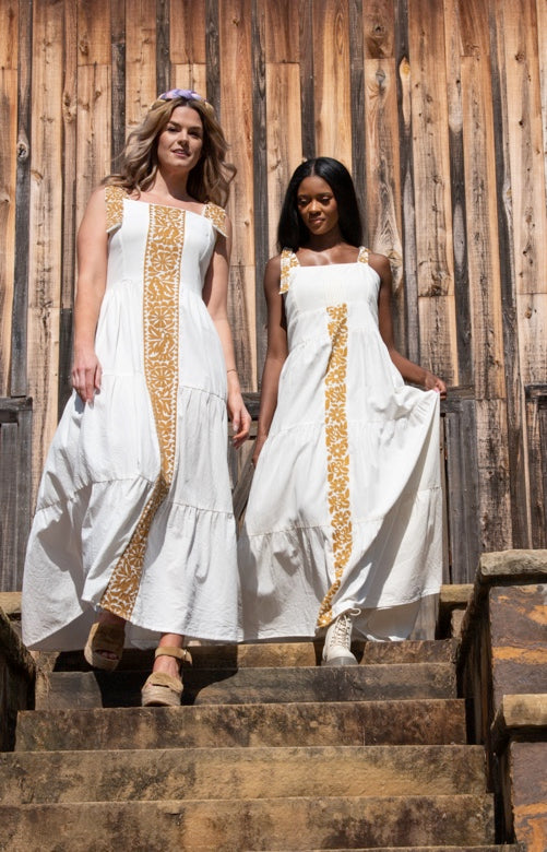 goldenrod maxi dress Mimosa Tie-Front Maxi Dress