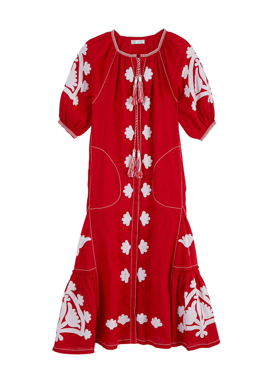 Matisse Embroidered Ukrainian Dress - Red Large / Red Matisse Embroidered Ukrainian Dress - Red Large / Red