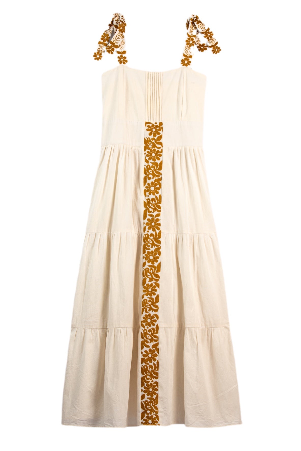 Gardenia Collection Embroidered Raya Maxi Dress - Goldenrod Large Gardenia Collection Embroidered Raya Maxi Dress - Goldenrod Large